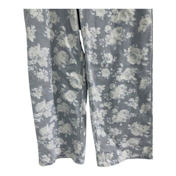 Madden Girl‎ blue white floral ultra 90’s straight cut jeans size 9 brand new - Picture 11 of 13